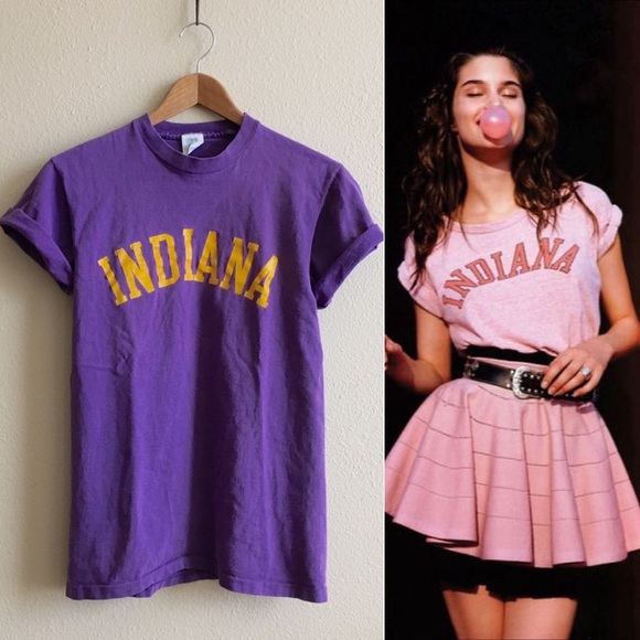 Vintage Tops - ’70s / Funky Violet Indiana Tee