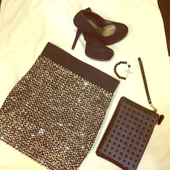 sequin showstopper mini skirt - Picture 1 of 4