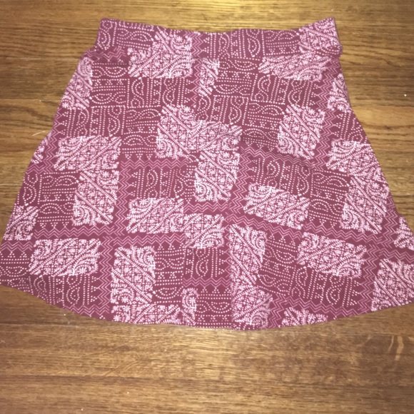 purple white detailed skirt