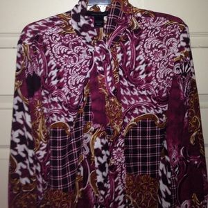 Pussybow high-neck blouse