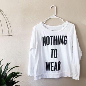 White long sleeve t-shirt