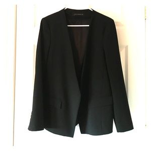 ZARA long black tuxedo blazer