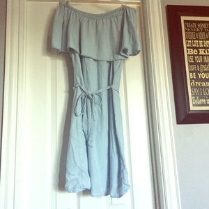 Strapless chambray denim Old Navy dress