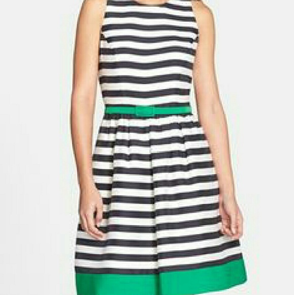 Eliza J Dresses & Skirts - SOLD SOLD Eliza J Belted Stripe Fit & Flare Dress