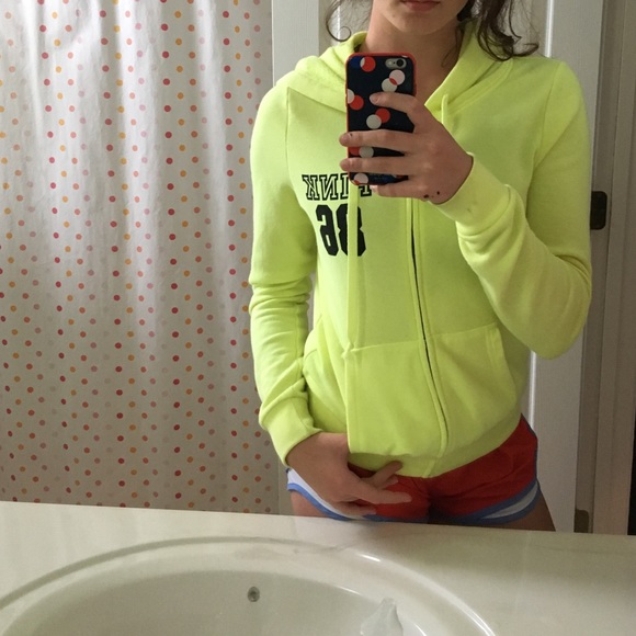 VS pink yellow jacket