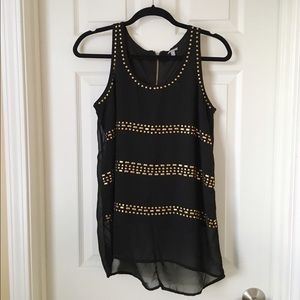 Black and Gold Tank Top
