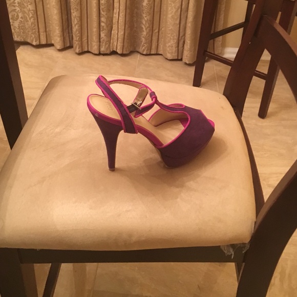 Pink and purple heels