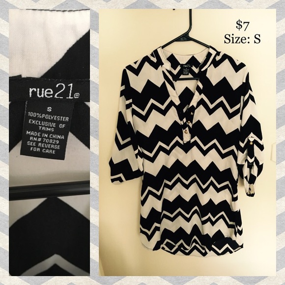 Black and White Patterned Tunic