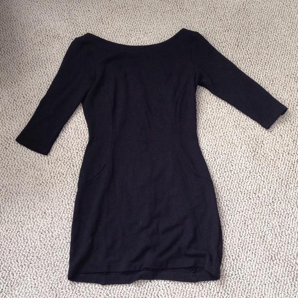 Velvet by Graham & Spencer low black mini dress - Picture 1 of 2