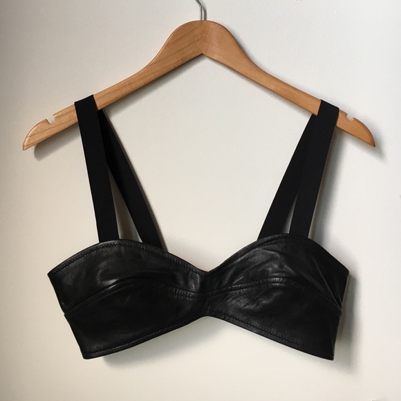 Nasty Gal leather bra top