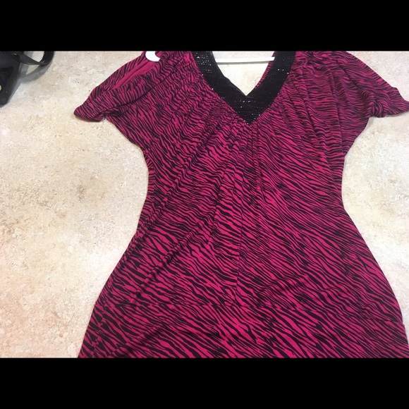 Sexy Magenta Zebra Stripe Shirt!