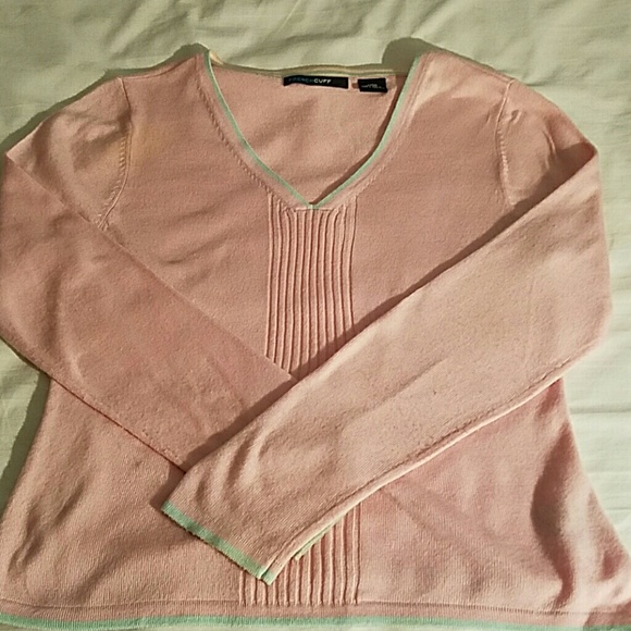 French Cuff Sweaters - Pink and baby blue sweater