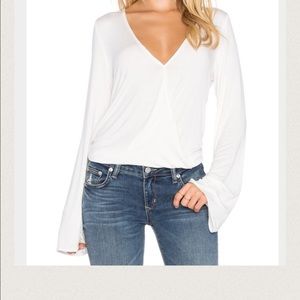 White long sleeve top