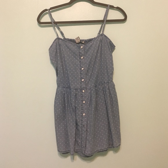 NWT American Rag Chambray polka dot romper