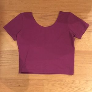 Maroon American apparel crop top