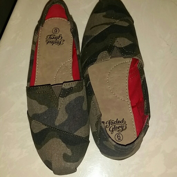 Faded Glory Shoes - Camo look a like Tom's