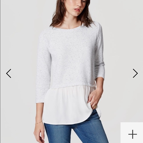 ISO Ann Taylor Loft Mixed Media Top XXS