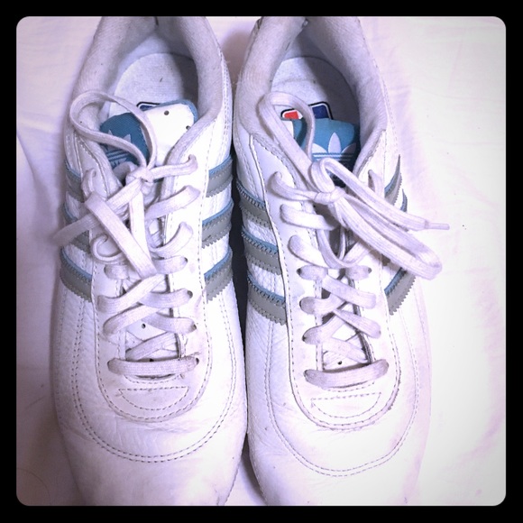 White leather Adidas