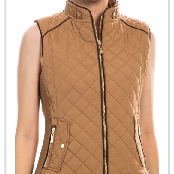 Quilted Mock Neck Vest