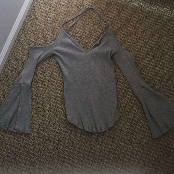 Nasty Gal Criss Cross Peasant Top