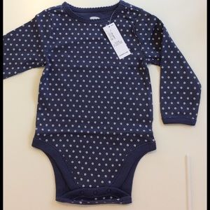 Baby Girl Old Navy long sleeved onesie, 6-12 mos.