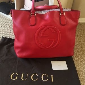 ❌ SOLD Authentic Gucci Pebbled Calfskin Soho Tote