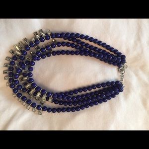 Banana Republic royal blue statement necklace