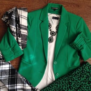 Size 6 Green Slim Blazer
