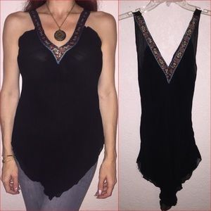 V neck boho tank