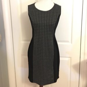 Gray & Black Houndstooth Work Dress