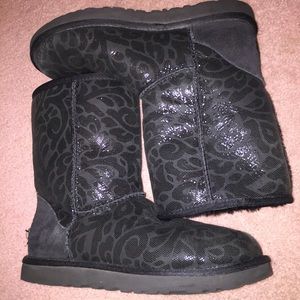 Black SparkleLace Uggs