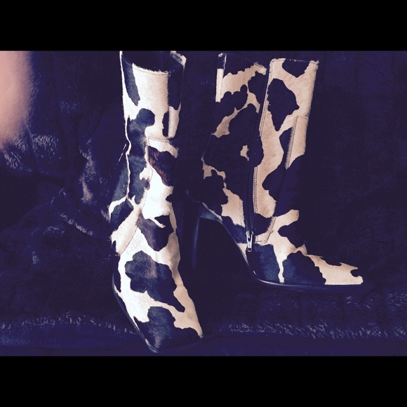 David Aaron cow hide boots
