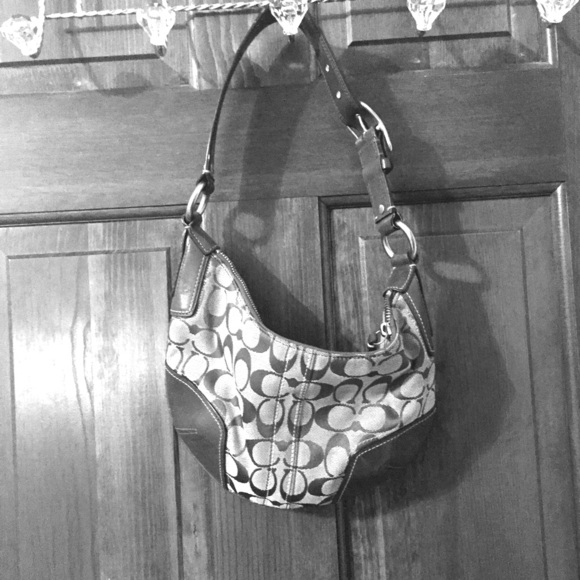 Coach signature  brown hobo bag