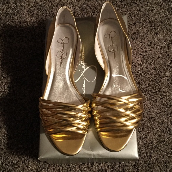 Jessica Simpson Shoes - Liquid gold shoe