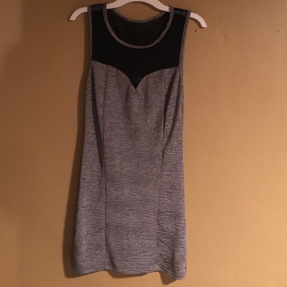 Grey and black mini dress