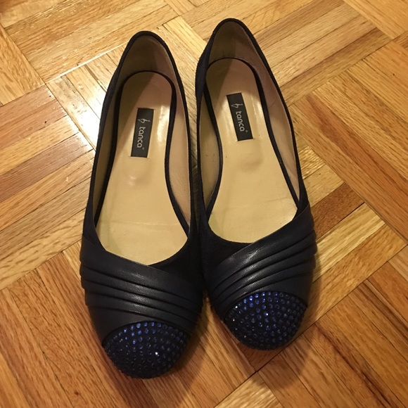 Dark blue flats