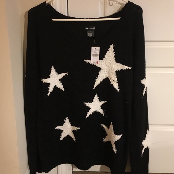 Black sweater with stars!!!!