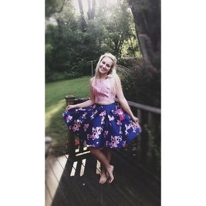 2 piece floral Temptations home coming dress