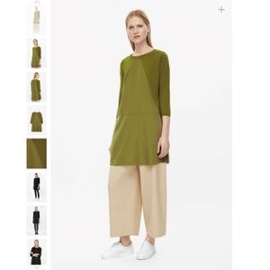 COS Olive Green Triangle Panel Knit Dress