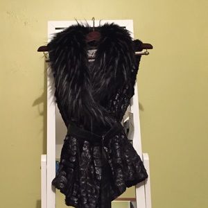 Faux fur vest
