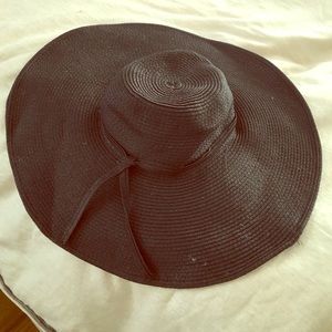 Large Black Floppy Hat