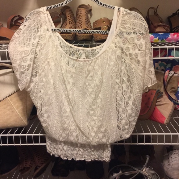 Off white lace blouse