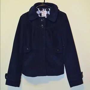 SOLD Anthropologie Tulle Navy Blue Peacoat Sz Med