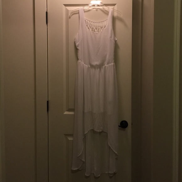 White high low dress