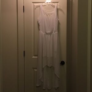 White high low dress