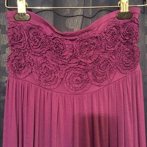 EUC Strapless purple maxi dress