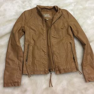 Brown faux leather jacket