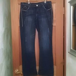 Rock & Republic gold stud jeans