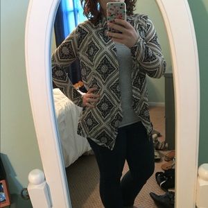 Printed flowy cardigan