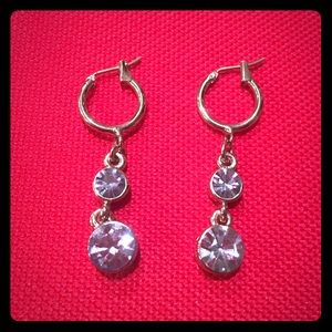 Light Blue Crystal Silver Earrings